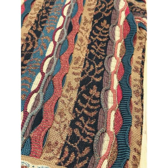 Tundra Canada Sweater Mens XL 3D Knit Coogi Style Textured Pullover Vintage 90s - Picture 7 of 12